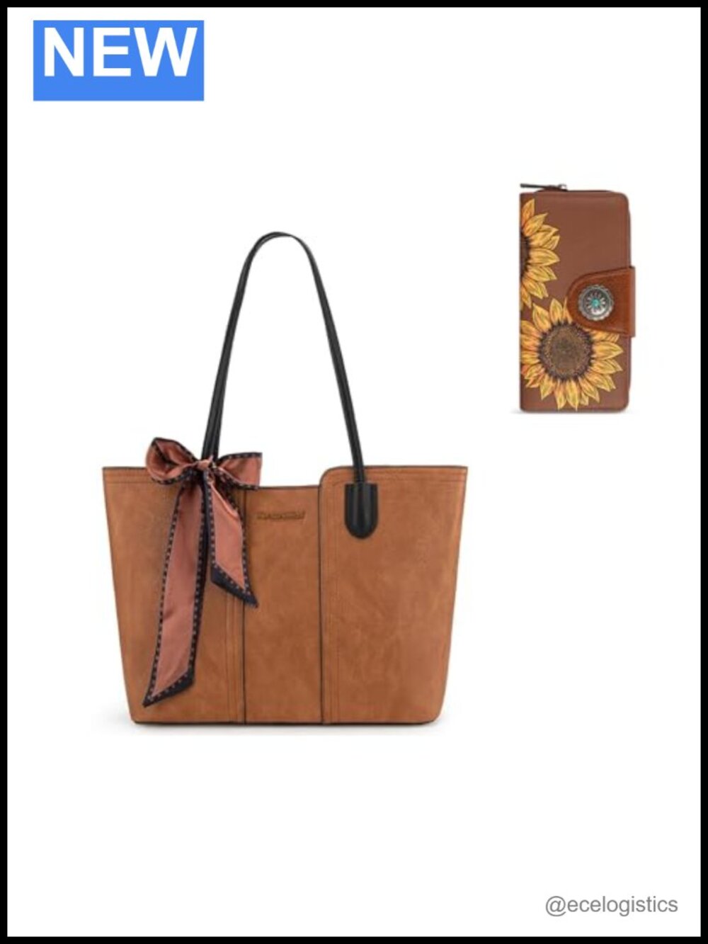 Montana West Tote with RFID Blocking Wallet Set